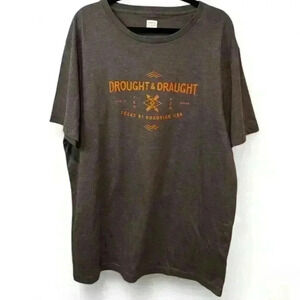 J.Crew Men's Gray Graphic Tee Size Large Brewery Theme Short Sleeve Casual